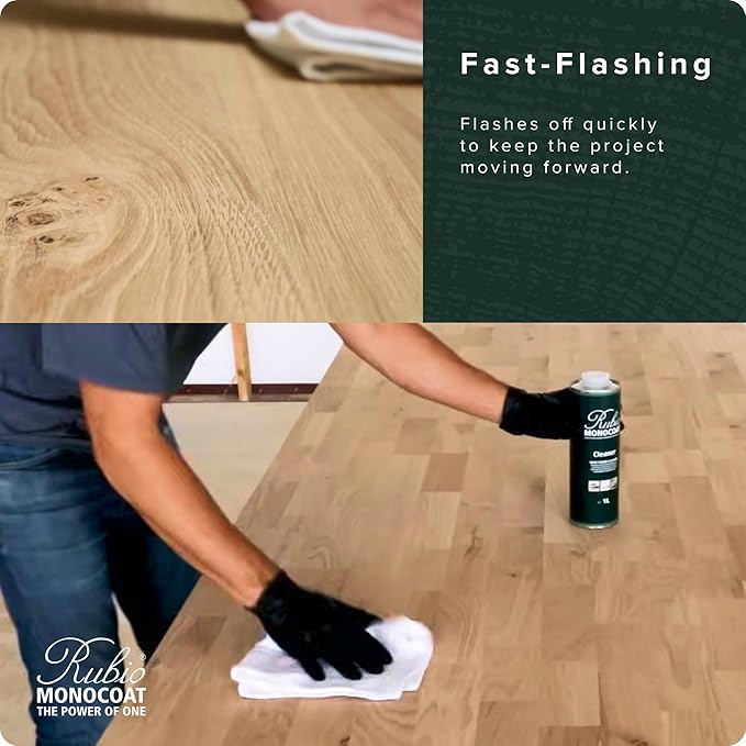 Rubio Monocoat Raw Wood Cleaner Sample, 100 ft² | Preparatory Cleaning for Wood Surfaces | Removes Dust After Sanding & Vacuuming | Use Before Oil Plus 2C | Ideal for Touch Ups | 100 Milliliters