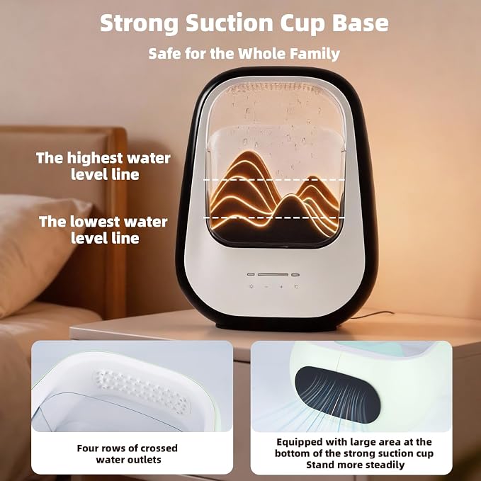 8-in-1 White Noise Sound Machine with Rain Drop Real Sound, Black | Sound Machine with Aroma Diffuser for Sleeping, Stress Relief, Night Light Timer for Bedroom Office Home Hotel SPA Decor