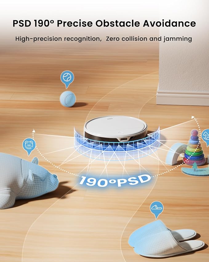 OKP Life K5 Ultra Robotic Vacuum,2.9 inch Small Robot Vacuum with ToF LiDAR Navigation,170Min Runtime,6000Pa Automatic Robotic Vacuum,WiFi/App/Alexa Control, Cleans Pet Hair and Home