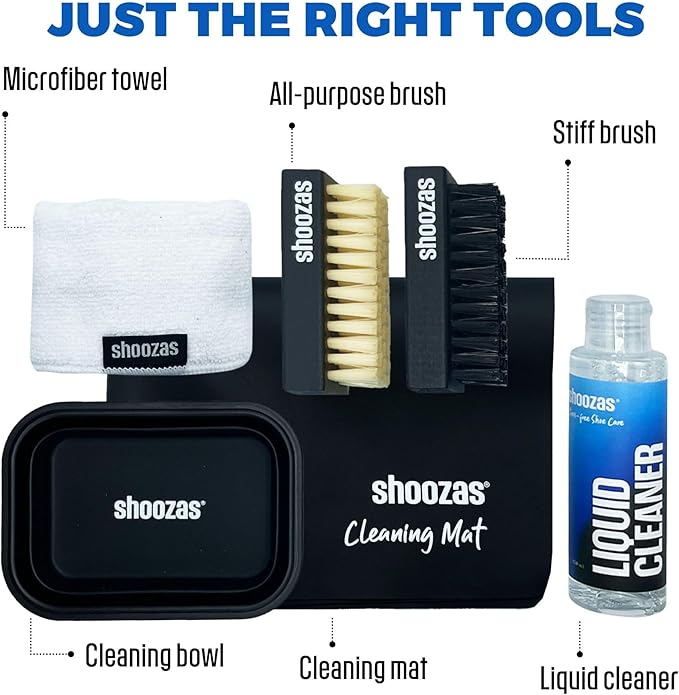 Shoozas Shoe Cleaner Kit – Mess-free, Powerful, and Delicate Shoe Cleaning Kits, Quick Dry, Non-Toxic, Safe on all Materials.