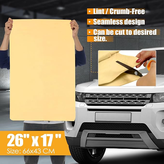 ARTIPOLY Premium Shammy Towel & Car Wash Foam Gun + Microfiber Wash Mitt