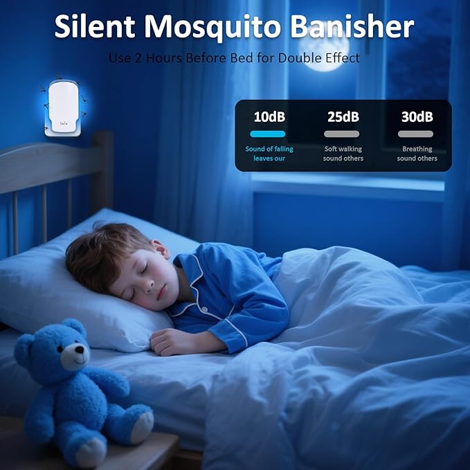 Bug Zapper Indoor Fly Trap Plug-in Flying Insect Catcher for Gnats Moths Fruit Flies & Mosquitoes UV Light Sticky Bug Killer for Home, Kitchen, Plants Non-Toxic & Silent (1 Device + 3 Refills)