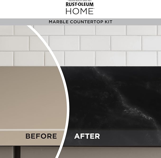 Rust-Oleum 369548 Home Marble Countertop Coating Kit, 72 fl oz, Black