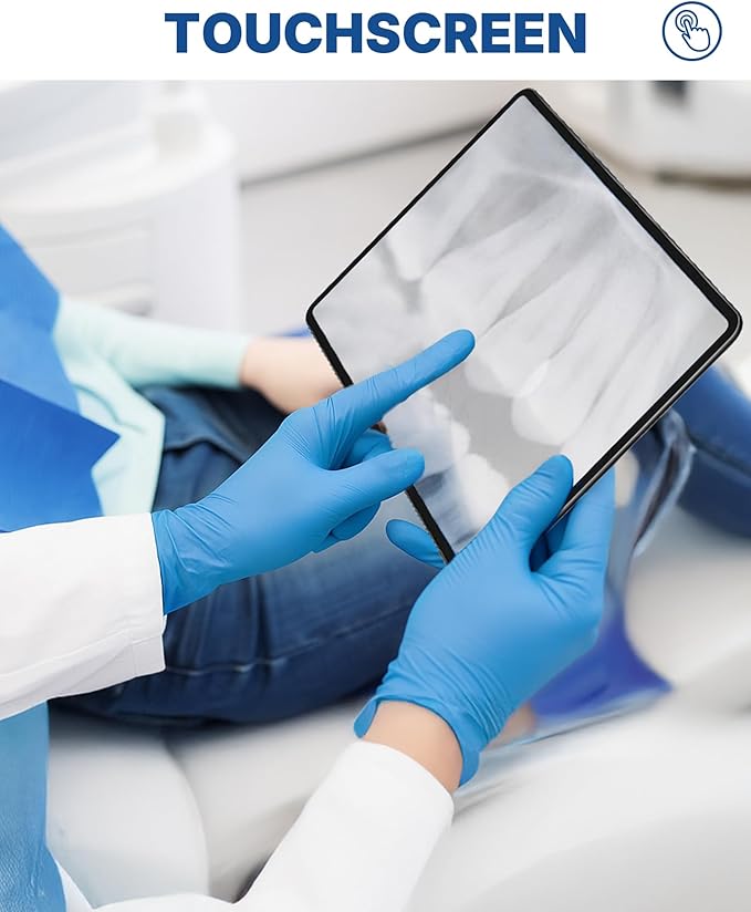 Schneider Blue Vinyl Synthetic Exam Gloves, Case of 1000, 4-mil, Powder-Free, Latex-Free, Non-Sterile, Disposable Gloves