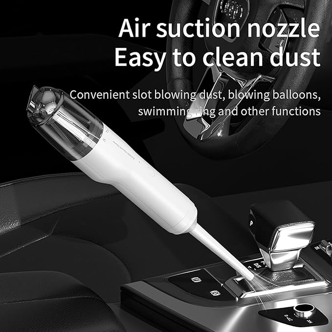 OOYY Car Vacuum Cleaner, 2-in-1 Vacuum Cleaner, Portable mini Cordless Vacuum Cleaner with Blowing and Inflating Functions, Suitable for Home and car use.