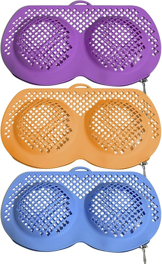 Silicone Bra Washing Bags for Laundry, 3 Pack Lingerie Laundry Mesh Bags, Keep Shape Delicate Wash Bra Bags Prevent Damage, Socks, Underwear, Protective Wash Bags with Lockable Zipper