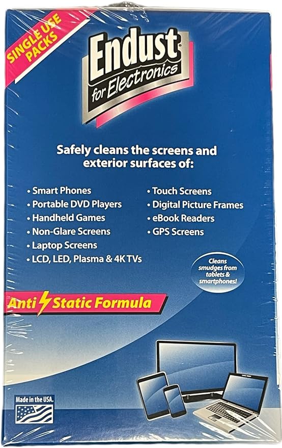 Endust For Electronics 6 Pack Screen Cleaner Wipes, Electronics Surface Cleaning Wipes, For TV, Phone, Computer Monitor, Laptop, Tablet, Pre-Moistened, Alcohol & Ammonia Free, 150 count (14316)…