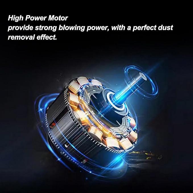 Heayzoki 130000RPM High Speed Mini Blower, Portable Compact Fan for Computer Keyboard, Outdoor, Car