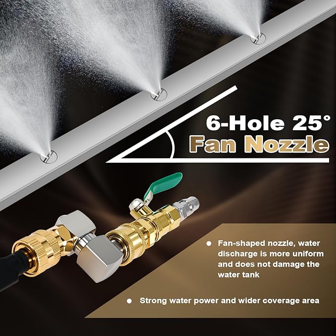 Gekufa 39'' Car Radiator Cleaning Wand, 25° Fan Nozzle Radiator Genie Water Air Cleaning Wands, High-Pressure Washer Radiator Wand with 1/4'' Quick Coupler (4500PSI)