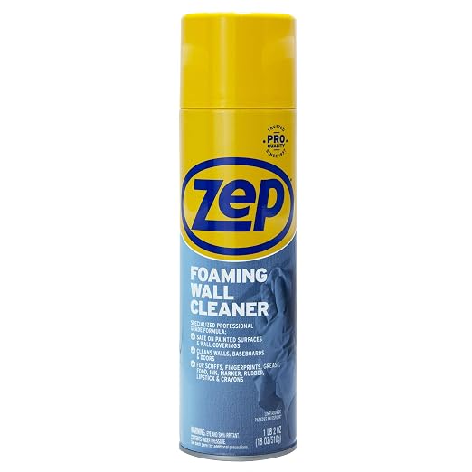 Wall Wash Degreaser and Cleaner with Zep Foaming Wall Cleaner, 18 oz