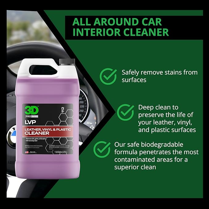 3D Bug Remover + LVP Interior Cleaner – Exterior Insect Remover & Deep Interior Surface Cleaner – 1 Gallon Each