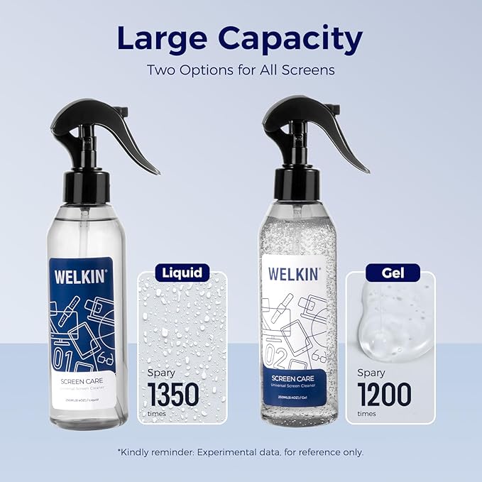 CLICK CLEAN Screen Cleaner Kit - 1 X Screen Cleaner for All Phones, Laptop and Tablet Screens, 1 X Cleaning Mist, 1 X Cleaning Gel, 1 Microfiber Cloth and 1 Glass Wipe Included