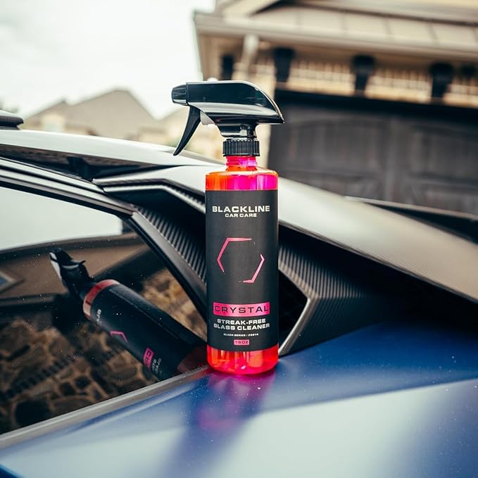 Blackline Best Glass Cleaner - Works on Glass, Windows, Mirrors & Navigation Screens. Tint Safe Window Cleaner for Car