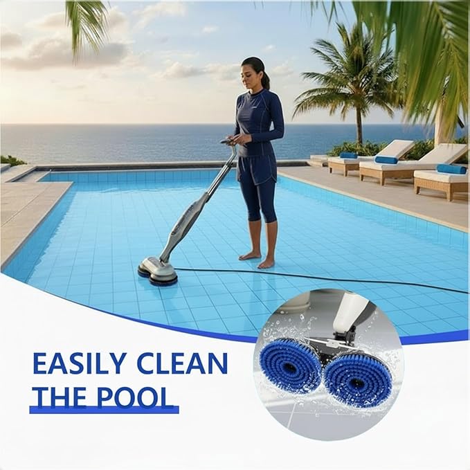 2 Pack Blue Steam Mop Replacement Pads Brush Heads, Upgraded Nylon Bristles, Deep Cleaning for Hardwood Tile Floors, Professional Polishing, Easy to Use