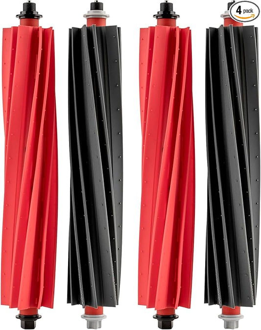 (4 Pack) S8 MaxV Ultra Roller Brushes for Roborock S8 MaxV Ultra/ S8 Max Ultra/Qrevo Master/Qrevo Slim Robot Vacuum, Main Brush Accessories, Multi-Surface Brush, Dual Rubber Brush Replacement Parts