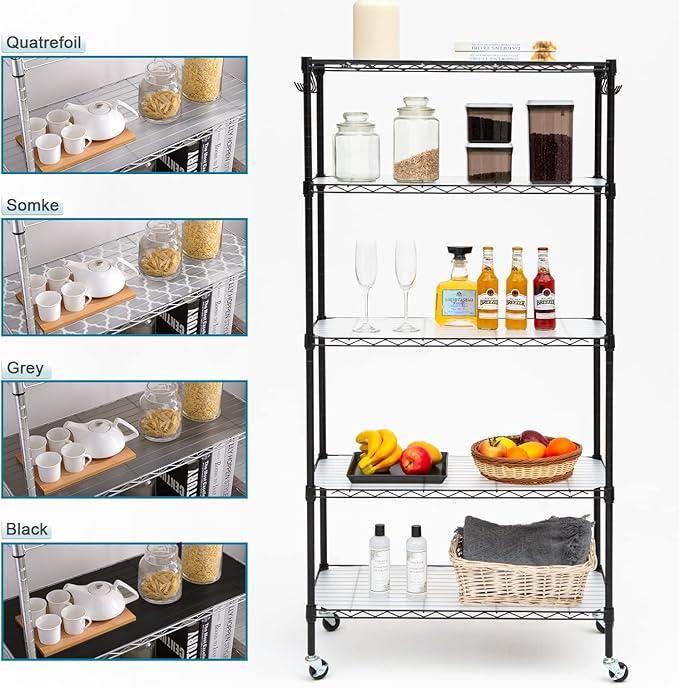 BRIAN & DANY Wire Shelf Liner 18" X 36", Heavy Duty Shelf Liners for Wire Shelving, Waterproof Protector Mats, Set of 4, Transparent