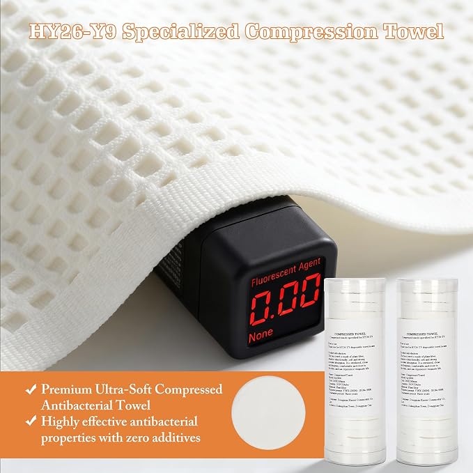 Hot Face Towel Heater Machine with Tray, Towel Warmer, 55°C (131°F) Constant Temperature, 5-Second Fast Heating & Automatic Dispenser, Smart Voice Alerts (Towel Machine + 100PCS Towels)