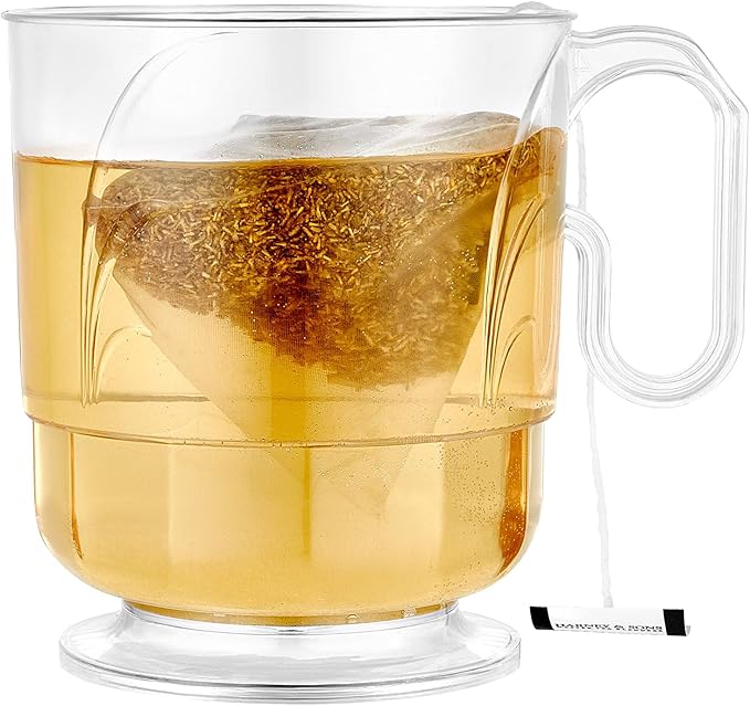 Lillian Signature Collection 40 Count Elegance Coffee Mug, 8-Ounce, Clear