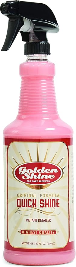 GOLDEN SHINE Quick Shine Instant Detail Spray, 32 Ounce Bottle Cleans and Shines Your Vehicle 10032