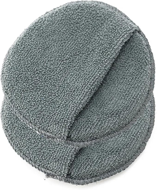 2/5/10Pcs 5-inches Microfiber Wax Applicator Pad Ultra Soft Car Polishing Sponge with Finger Pocket Auto Care Polish Foam Sponge(Grey 2Pcs)