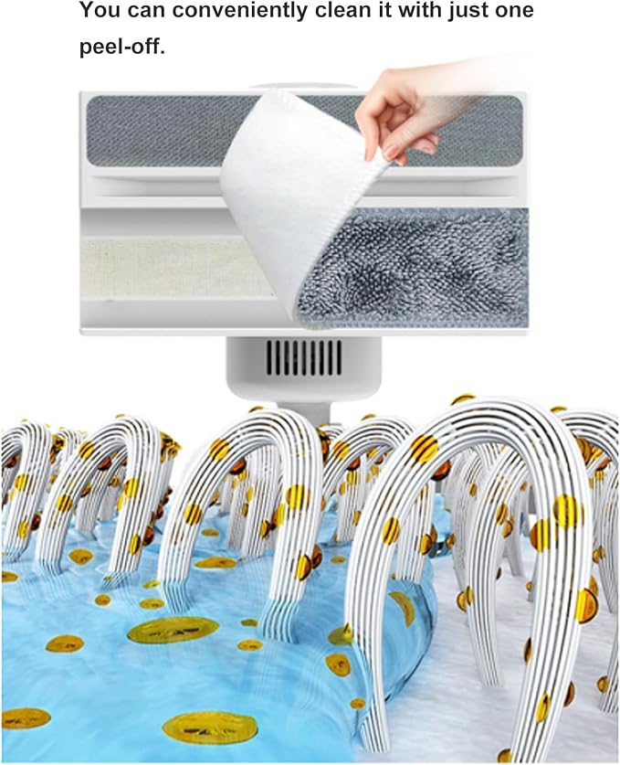 Electric Glass Vacuum Cleaner, Electric Window Vacuum Cordless Handheld Window Cleaner with 180 Degree Adjustable & Telescopic Pole USB Rechargeable Glass Tool Set