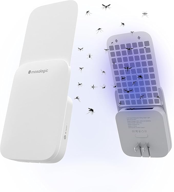 Mosalogic Fly Insect Trap Plug-in Mosquito Killer Gnat Moth Catcher Fly Tapper UV Attractant Catcher for 400 Sq Ft of Protection