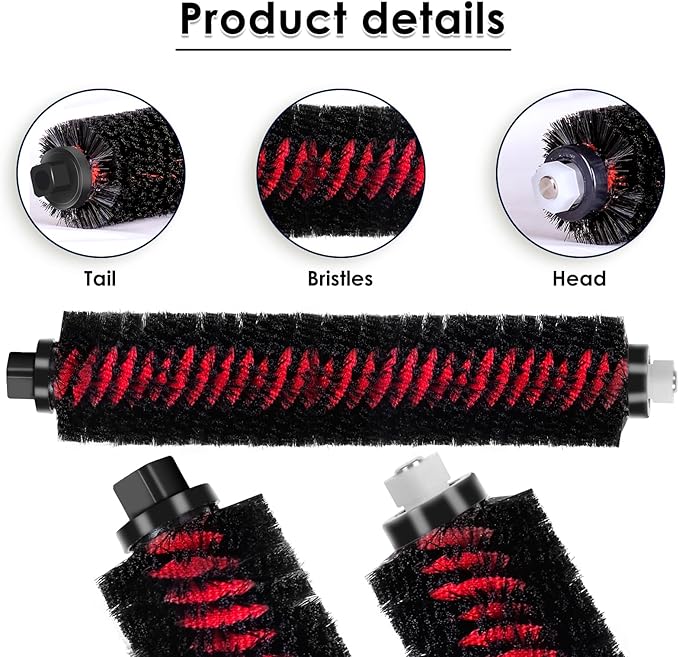 (3 Pack) S8 MaxV Ultra High Speed Cleaning Brushes Compatible with Roborock S8 MaxV Ultra, S8 Max Ultra, S8 Pro Ultra, S7 Maxv Ultra, S7 Pro Ultra Robot Vacuum, Replacement Self-Cleaning Brushes
