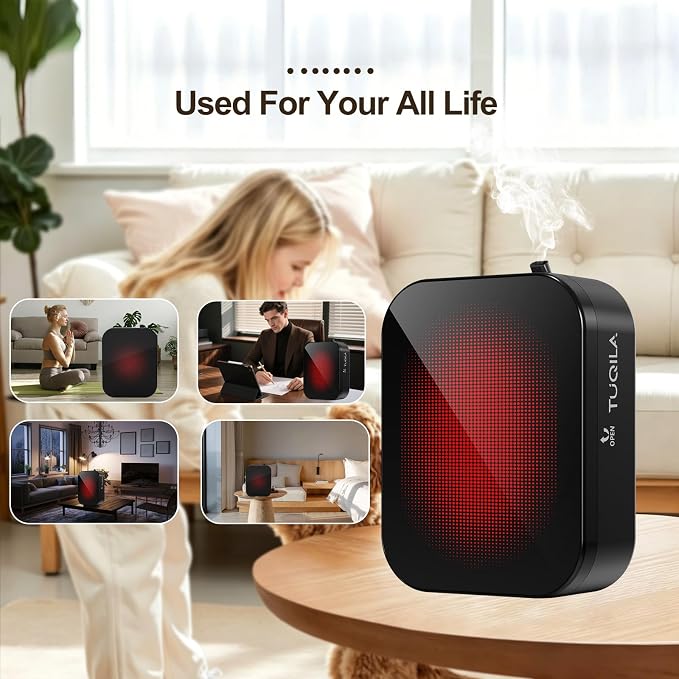 Waterless Essential Oil Diffuser Machine Plug-in or 3 D Batteries Operated, Cold Air Aroma Diffuser Up to 2000 Sq, Ft, APP Control Smart Scent Diffision for Home, Hotel, Office (with 20ml Oil)