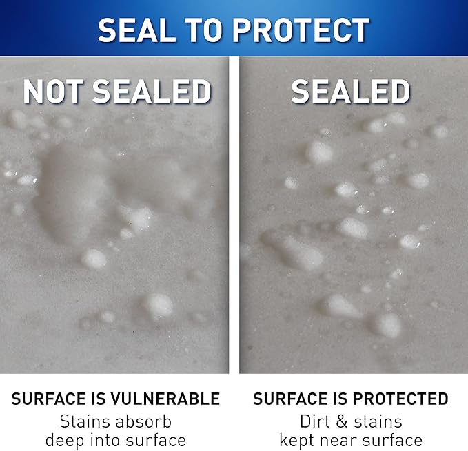 Miracle Sealants 511 H2O Plus Advanced Penetrating Sealer for Countertops, Stone, Tile & Grout, Quart