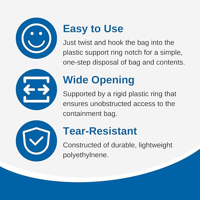 HCS Bulk Emesis Bags Disposable - Premium, Hospital Grade, Adults & Kids - Vomit Bags Disposable for Car, Travel, Home Use - Throw Up, Barf, Puke - 144, Strong (40 fl oz)