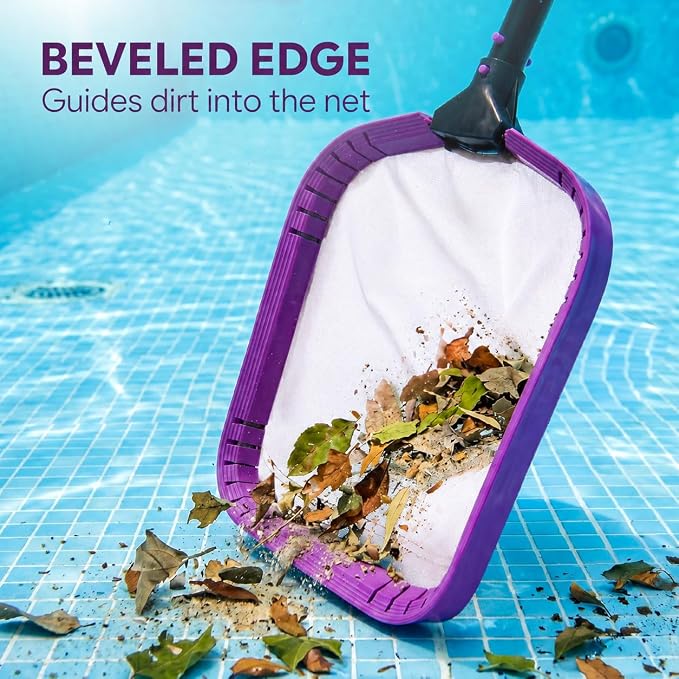 Professional Pool Skimmer Net Pool fine Nets-Cleaning With W/Alu Frame And Fine Nylon Flat Mesh,Pool Leaf Net,Skimmer Net For Fast Debris Cleaning, Pool Net For All Pools And Pond (YLS113F)