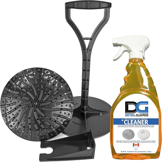 The Detail Guardz - Dirt Lock Pad Washer System Attachment with Spray Cleaner (Black)