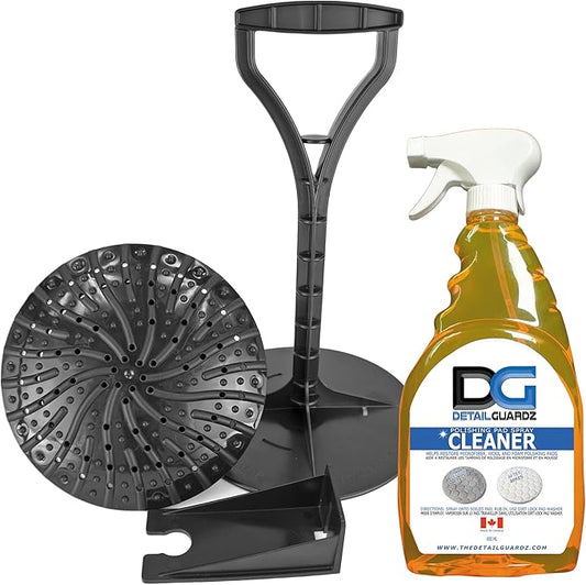 The Detail Guardz - Dirt Lock Pad Washer System Attachment with Spray Cleaner (Black)