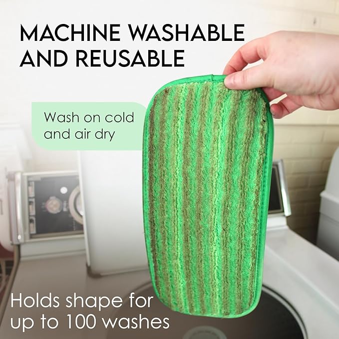 Heavy Duty Microfiber Mop Refill Pads - Extra Thick, Premium Quality Mop Pad Replacements Refills for Wet and Dry Mopping Up Dirt, Dust, Dog Hair and Cat Hair