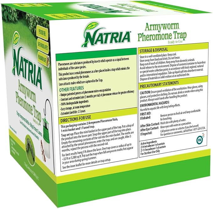 NATRIA Armyworm Pheromone Trap, Ready-to-Use, 3,380 Sq. Ft. (1-Pack)