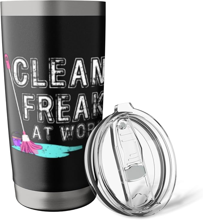 Clean Freak at Work Cleaning Stainless Steel Insulated Tumbler