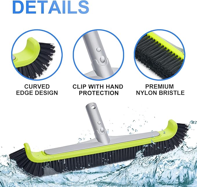 Sepetrel Pool Rake,Skimmer,Wall Brush & 10.5 Foot Pole