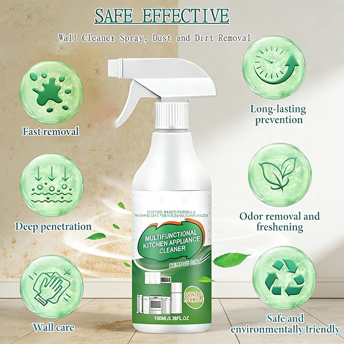 2026 New Upgrade Kitchen Cleaner Spray, Clean Up Kitchen Oil Stains, Heavy Oil Cleaner Stain, All in One Cabinet Cleaners and Polishers, for Cabinet, Oven, Stove, Range Hood