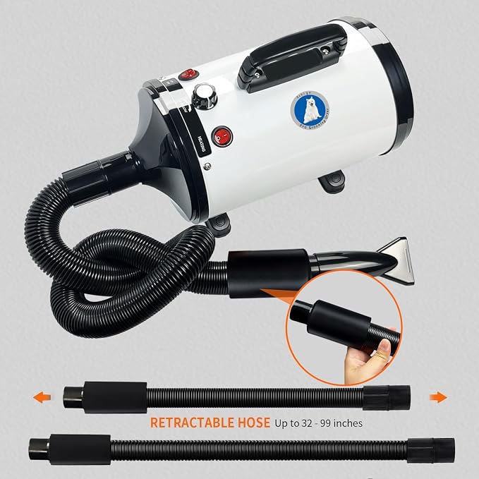 Dog Dryer,High Velocity Professional Dog Grooming Dryer,Adjustable Temperature and Speed with 4 Different Nozzles