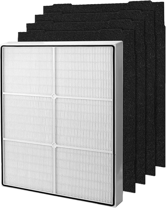 AP510 & AP450 Filter Replacement, Compatible with Whirlpool Whispure 1183054K 8171434K AP450 AP510 AP300 AP350 WP500 WP1000 Air Purifier (1 HEPA Filter +4 Pre-filter)