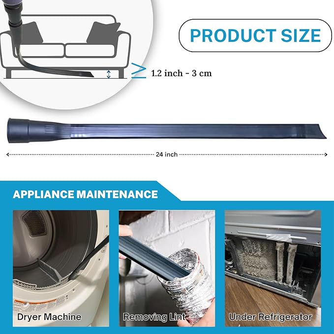 Vacuum Attachments & Brushes Kit with Universal Hose Adapter – Vacuum Attachments Compatible with Shop Vac Hose 2-1/2'', 1-3/8" & 1-1/4'' - Horse Hair Dust Brush, Upholstery Tool and More