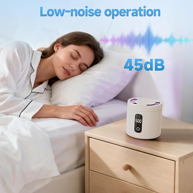 Ultrasonic Retainer Cleaner Machine, 45kHz ultrasonic Cleaner for Denture/Jewelry/Toothbrush with 4 Cleaning Modes, Digital Timer, 200ML Mouth Guard Cleaner for Aligner
