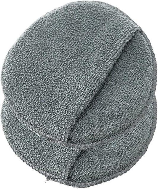 2/5/10Pcs 5-inches Microfiber Wax Applicator Pad Ultra Soft Car Polishing Sponge with Finger Pocket Auto Care Polish Sponge 2026(Grey 2Pcs)