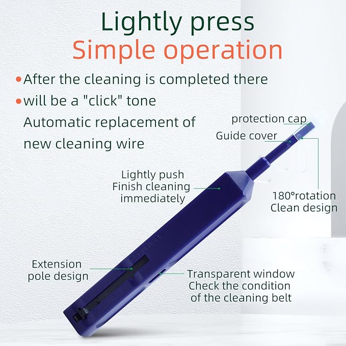 FTTH Fiber End-Face Cleaning Pen 1.25mm Connectors LC/MU Fiber Optic Cleaner Pen