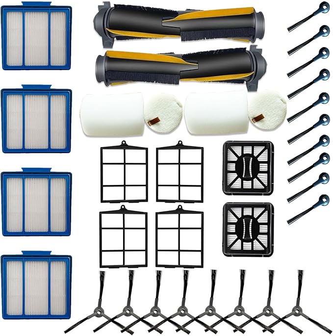 32Pack Set Replacement Accessories for Shark Robot Vacuums — Compatible with AV2110S / AV2120 / RV2110 / RV2120AE — Complete Maintenance Parts Kit