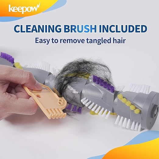 KEEPOW Replacement Parts Set for Bissell Cleanview Swivel Upright Bagless Vacuum 2252 2486 2488 2489 2253 2254 2258, 1 Brush Roll 1604545 + 2 Vacuum Belt 3031120 + 4 Vacuum Filters 12141