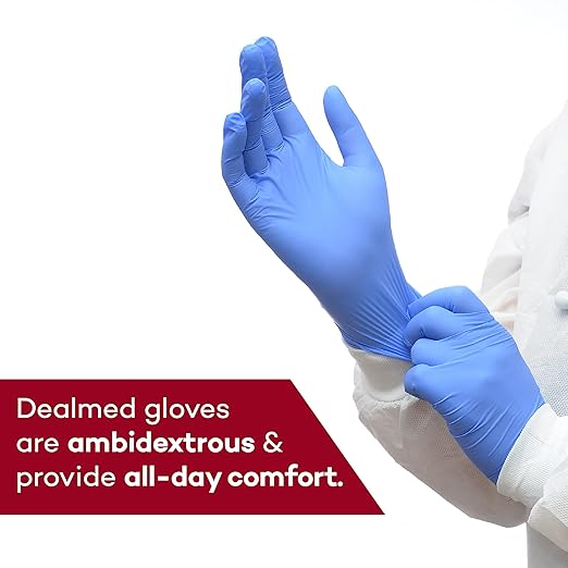 Dealmed Medical Exam Gloves – 2000 Count Medium Nitrile Gloves, Disposable Non-Irritating Latex Free, Multi-Purpose Use for a First Aid Kit and Medical Facilities