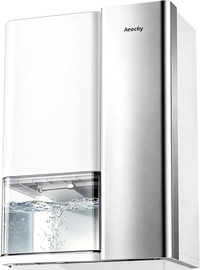 AEOCKY Small Dehumidifier with Drain Hose,64oz Water Tank,Next-Gen Thermoelectric Tech, for Small Space (Not for Basements),for Home,Bedroom,Bathroom,Closet,RV,24H Timer,Intelligent Humidistat,Quiet