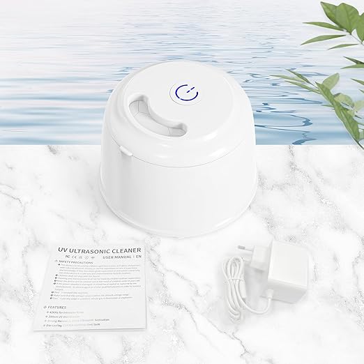 DK SONIC 200ML Ultrasonic Cleaner,24W Household Ultrasonic Cleaner with Degas Modes and One-Touch Operation for Cleaning Jewelry,Coins