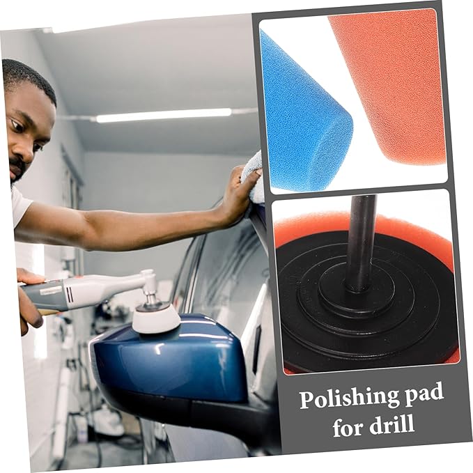 8pcs Drill Buffer Sponge Pad Polishing Pad Car Wheel Buffer Car Polisher Drill Polishing Accessory